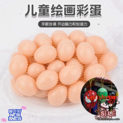 Bộ 10 Quả Trứng Nhựa Trắng - Mô Hình Chuồng Ấp Thích Hợp Cho Hoạt Động Giáo Dục và Nghệ Thuật Sáng Tạo