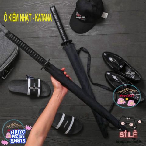 Ô Che Nắng Kiểu Kiếm Nhật Katana - Phụ Kiện Thời Trang Độc Đáo, Gọn Nhẹ, Kèm Túi Vải Tiện Lợi Cho Mọi Thời Tiết