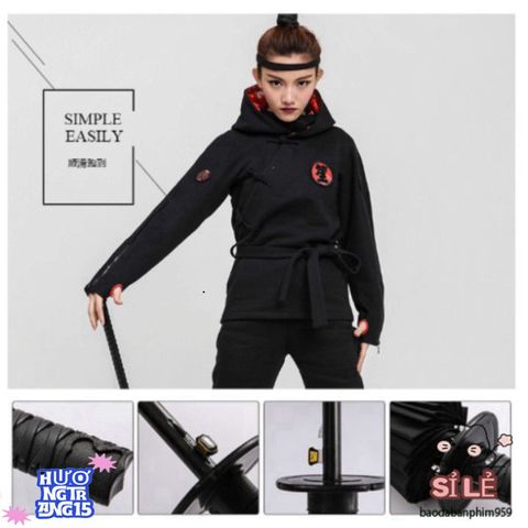 Ô Che Nắng Kiểu Kiếm Nhật Katana - Phụ Kiện Thời Trang Độc Đáo, Gọn Nhẹ, Kèm Túi Vải Tiện Lợi Cho Mọi Thời Tiết
