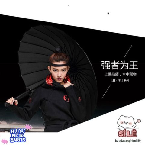 Ô Che Nắng Kiểu Kiếm Nhật Katana - Phụ Kiện Thời Trang Độc Đáo, Gọn Nhẹ, Kèm Túi Vải Tiện Lợi Cho Mọi Thời Tiết