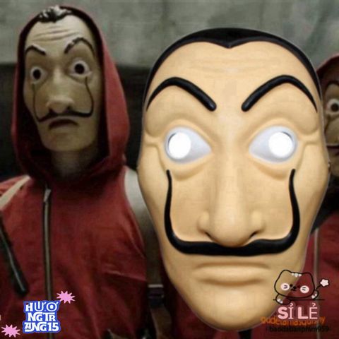 Mặt Nạ Hóa Trang Salvador Dali - La Casa De Papel - Phi Vụ Triệu Đô, Phụ Kiện Hóa Trang An Toàn Cho Tiệc, Halloween, Lễ Hội