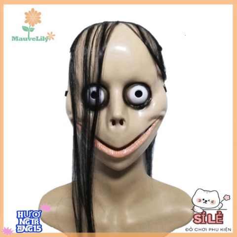 Mặt Nạ Halloween Kinh Dị Dài Tóc Hình V - Đồ Trang Trí Cosplay Cho Tiệc Hóa Trang Và Ngôi Nhà Ma Ám