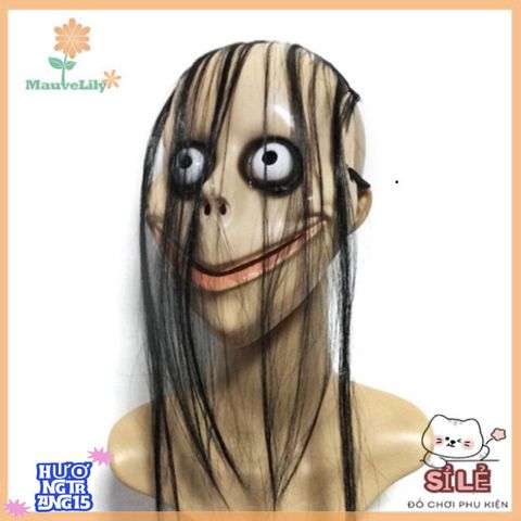 Mặt Nạ Halloween Kinh Dị Dài Tóc Hình V - Đồ Trang Trí Cosplay Cho Tiệc Hóa Trang Và Ngôi Nhà Ma Ám