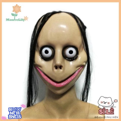 Mặt Nạ Halloween Kinh Dị Dài Tóc Hình V - Đồ Trang Trí Cosplay Cho Tiệc Hóa Trang Và Ngôi Nhà Ma Ám