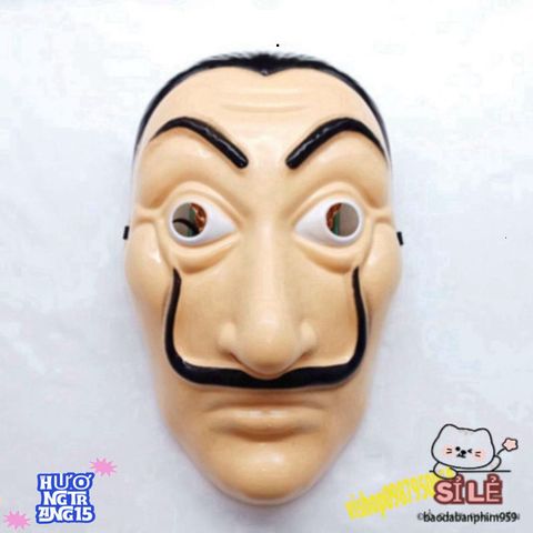 Mặt Nạ Hóa Trang Salvador Dali - Biểu Tượng La Casa De Papel, Phụ Kiện Halloween Độc Đáo Cho Tiệc Hóa Trang