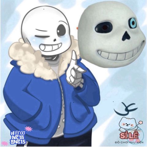 Mặt Nạ Đầu Mắt Xanh Sans - Phụ Kiện Hóa Trang Undertale Độc Đáo Cho Fans Game & Sự Kiện Như Halloween, Cosplay