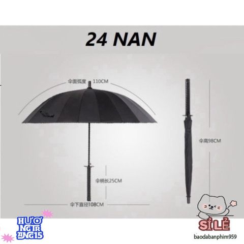 Ô Dù Kiếm Nhật Katana 24 Nan - Phụ Kiện Cao Cấp Độc Đáo, Chống Nắng Mưa, Tôn Vinh Phong Cách Samurai Chất Lượng Cao