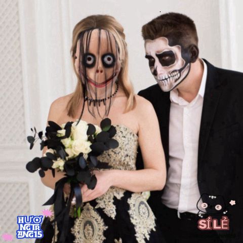 Mặt Nạ Ma Quái Halloween - Phụ Kiện Cosplay Kinh Dị Độc Đáo, Nhẹ, Thích Hợp Cho Tiệc Hóa Trang và Sự Kiện Kỳ Bí