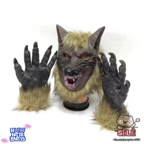 Mặt Nạ Hóa Trang Ma Sói - Phụ Kiện Halloween Độc Đáo, Silicone An Toàn, Dễ Dàng Biến Hóa Trong Mọi Bữa Tiệc Cosplay