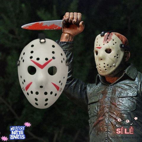Mặt nạ Jason Halloween - Mặt nạ khúc côn cầu ma quái độc đáo cho tiệc hóa trang và sự kiện Halloween, quà tặng người lớn.