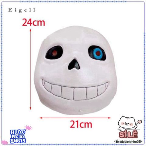 Mặt Nạ Cao Su Undertale Sans - Phụ Kiện Hóa Trang Halloween Độc Đáo, Dành Cho Game Thủ và Tín Đồ Mỹ Thuật