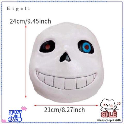 Mặt Nạ Cao Su Undertale Sans - Phụ Kiện Hóa Trang Halloween Độc Đáo, Dành Cho Game Thủ và Tín Đồ Mỹ Thuật