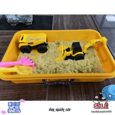 Đồ Chơi Vali Cát Động Lực An Toàn Cho Bé - 1kg Cát Không Dính Tay, Ô Tô, Khuôn Hình - Khám Phá Sáng Tạo Cho Trẻ 3 Tuổi Trở Lên