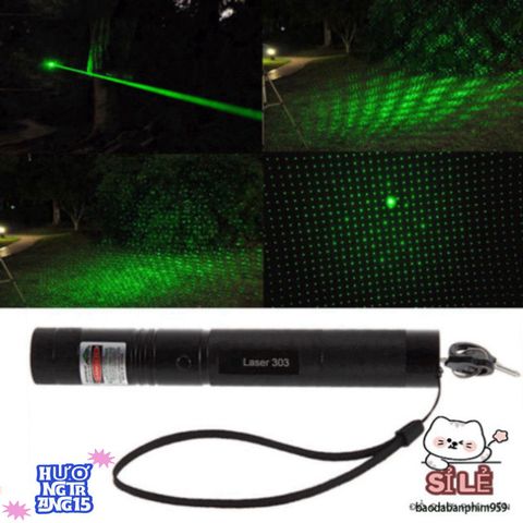 Bút Laser 303 Màu Xanh Lá Cây 532nm - Công Cụ Chiếu Sáng Chất Lượng Cao, Phạm Vi 8000m, Độ Sáng Tối Đa 350 Lumens