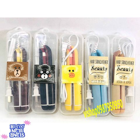 Máy Là Tóc Mini Đa Năng - Làm Thẳng & Uốn Sóng Nhiều Kiểu Dáng, Bảo Hành 3 Tháng, Thiết Kế Gọn Nhẹ, Nhiệt Độ Lên Tới 200°C