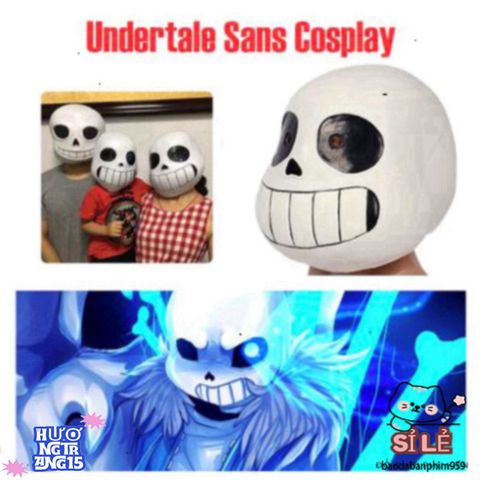 Mặt Nạ Mắt Xanh Undertale Sans - Phụ Kiện Hóa Trang Độc Đáo Cho Tiệc Halloween Và Sự Kiện Cosplay