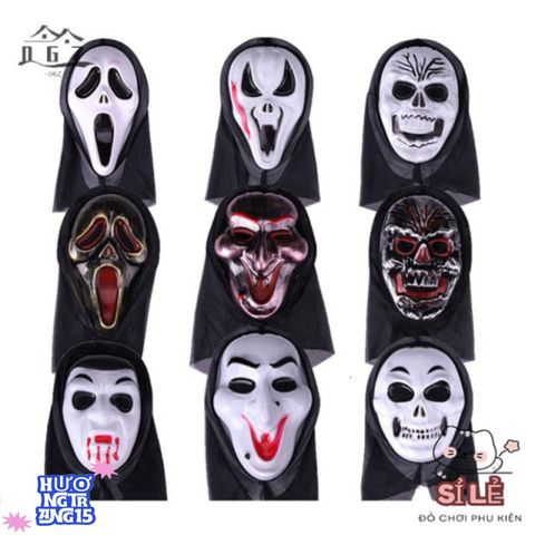 Mặt Nạ Halloween Kinh Dị OGZ - Phụ Kiện Hóa Trang Ma Quái Cho Tiệc, Mũ Bảo Hiểm Rùng Rợn Cho Người Lớn