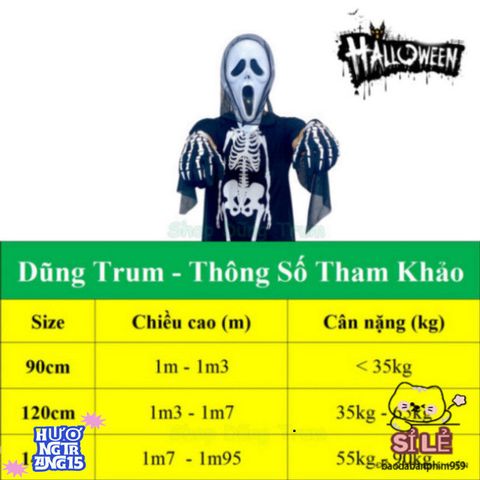 Bộ trang phục hóa trang Halloween Áo Xương Ma Quái với Mặt Nạ và Găng Tay - Đầy Bí Ẩn và Huyền Bí cho Dịp Lễ Hội