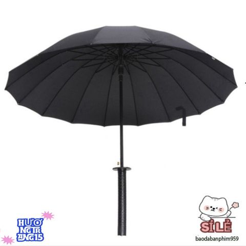 Ô Dù Katana Cán Kiếm Nhật - Ô Che Mưa Thời Trang Độc Đáo 16 Nan Bền Chắc - Phong Cách Nhật Bản