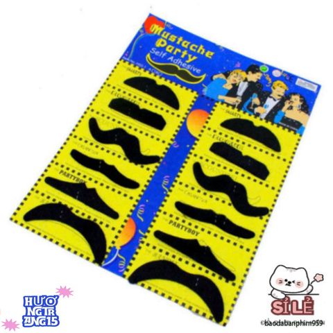 Bộ 12 Râu Cướp Biển Ả Rập - Phụ Kiện Hóa Trang Vui Nhộn Cho Tiệc Halloween, Lễ Hội, Biểu Diễn Nghệ Thuật
