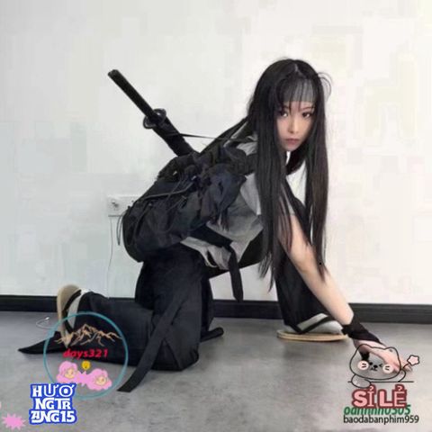 Ô Dù Katana Chống Mưa - Thiết Kế Cán Kiếm Nhật Bản 16 Nan Đen Sang Trọng, Bền Chắc và Tiện Lợi