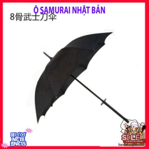 Ô Dù Che Mưa Katana Cán Kiếm Nhật - Thiết Kế Độc Đáo, 16 Nan Bền Chắc, Màu Đen Sang Trọng, Phong Cách Samurai Thời Trang