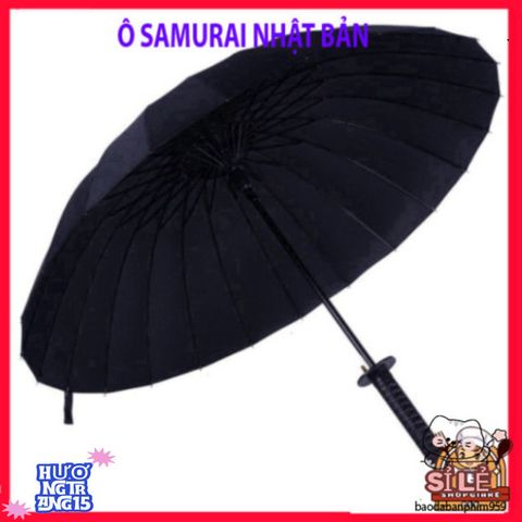 Ô Dù Che Mưa Katana Cán Kiếm Nhật - Thiết Kế Độc Đáo, 16 Nan Bền Chắc, Màu Đen Sang Trọng, Phong Cách Samurai Thời Trang