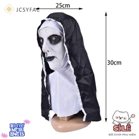 Mặt Nạ Cao Su Nữ Tu Valak Ám Ảnh - Phụ Kiện Halloween Độc Đáo, Giải Trí và Thân Thiện Với Môi Trường