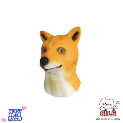 Mặt Nạ Chó Shiba Dễ Thương - Phụ Kiện Cosplay Silicon Vui Nhộn Cho Tiệc Halloween và Hoạt Động Nhóm