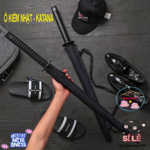 Ô Dù Katana Kiểu Kiếm Nhật 16 Nan Bền Bỉ Màu Đen - Phụ Kiện Thời Trang Che Mưa Nắng Độc Đáo, Đáng Mua Cho Mọi Dịp