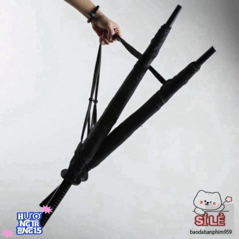 Ô Dù Katana Kiểu Kiếm Nhật 16 Nan Bền Bỉ Màu Đen - Phụ Kiện Thời Trang Che Mưa Nắng Độc Đáo, Đáng Mua Cho Mọi Dịp