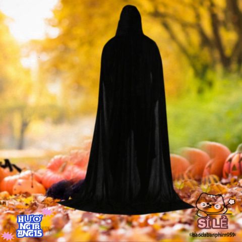 Áo Choàng Dài Có Mũ Trùm Đầu - Phụ Kiện Halloween Hóa Trang Tuyệt Đẹp Cho Các Giáo Sư Pháp Thuật & Nhân Vật Huyền Bí