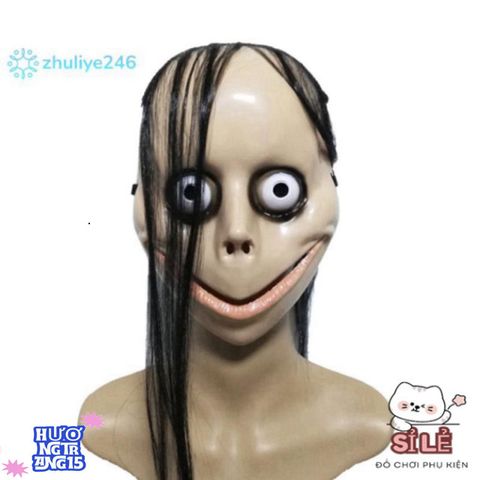 Mặt Nạ Ma Nữ Halloween - Thiết Kế Độc Đáo Với Tóc Dài, Phụ Kiện Hóa Trang Hoàn Hảo Cho Tiệc Halloween Và Roleplay