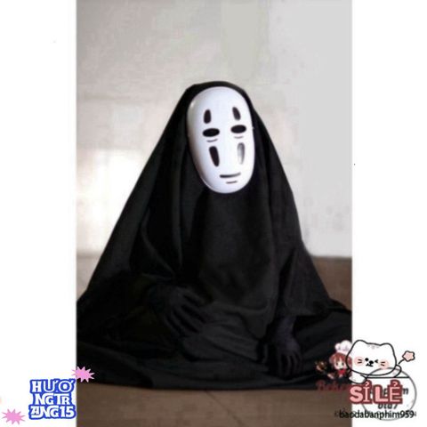 Bộ đồ Cosplay Vô Diện Spirited Away - Áo Choàng và Mặt Nạ Chất Liệu Cao Cấp Dành Cho Trẻ Em và Người Lớn