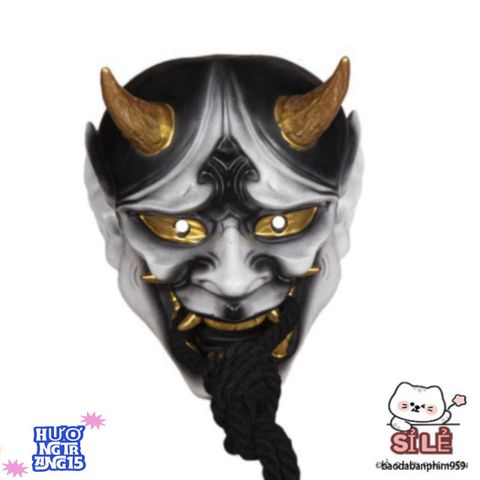 Mặt Nạ ONI Demon Nhật Bản - Phụ Kiện Trang Trí Halloween Độc Đáo Cho Cosplay và Bạn Bè, Đậm Chất Nghệ Thuật Nhật Bản