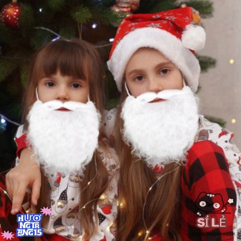 Áo Noel Râu Trắng Dễ Mặc - Trang Phục Giáng Sinh Vui Nhộn cho Tiệc Lễ Hội và Gia Đình, Chất Liệu Polyester Cao Cấp