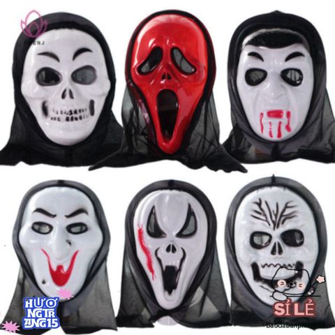 Mặt Nạ Quái Vật Nửa Mặt Kinh Dị Halloween - Phụ Kiện Hóa Trang Độc Đáo Cho Tiệc Hóa Trang & Lễ Hội