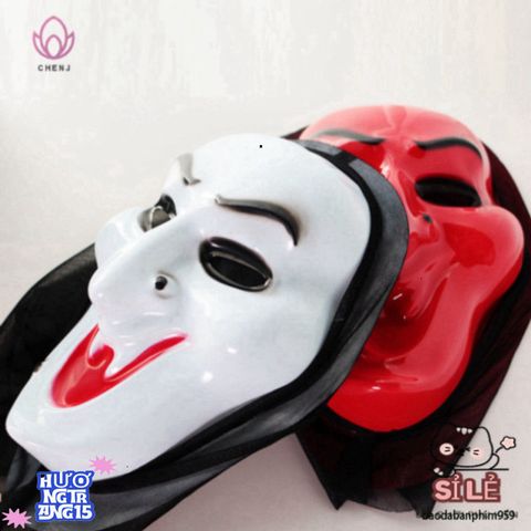 Mặt Nạ Quái Vật Nửa Mặt Kinh Dị Halloween - Phụ Kiện Hóa Trang Độc Đáo Cho Tiệc Hóa Trang & Lễ Hội