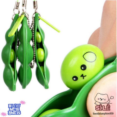 Móc Khóa Vỏ Đậu Edamame Giảm Căng Thẳng - Phụ Kiện Thời Trang Dễ Thương, Giải Tỏa Stress Và Thư Giãn Mỗi Ngày