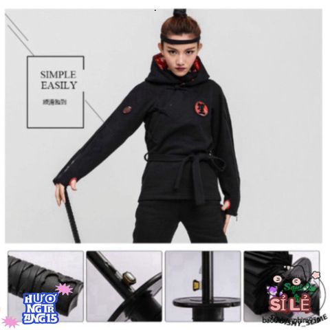 Ô Che Nắng Kiểu Nhật 24 Lá - Thiết Kế Katana Sang Trọng, Túi Vải Tiện Lợi, Phù Hợp Mọi Thời Tiết