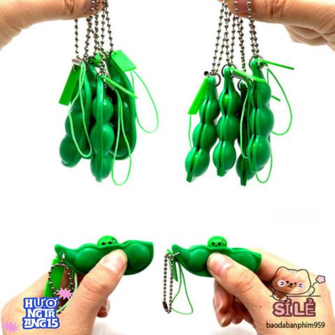Móc Khóa Vỏ Đậu Edamame Giảm Căng Thẳng - Phụ Kiện Thời Trang Dễ Thương, Giải Tỏa Stress Và Thư Giãn Mỗi Ngày