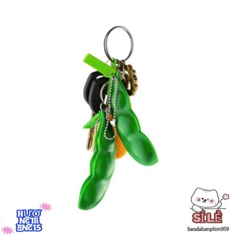 Móc Khóa Vỏ Đậu Edamame Giảm Căng Thẳng - Phụ Kiện Thời Trang Dễ Thương, Giải Tỏa Stress Và Thư Giãn Mỗi Ngày