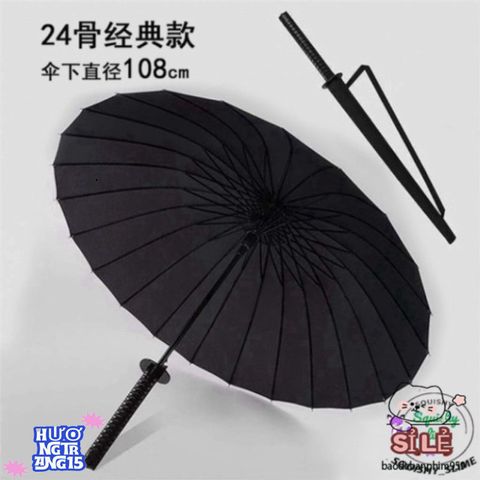 Ô Che Nắng Kiểu Nhật 24 Lá - Thiết Kế Katana Sang Trọng, Túi Vải Tiện Lợi, Phù Hợp Mọi Thời Tiết