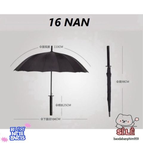Ô Kiếm Nhật Katana - Kiểu Dáng Samurai Cao Cấp, Chống Thấm Nước, Phong Cách Thời Trang Cho Tín Đồ Võ Thuật