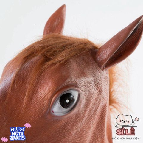 Bìa Đầu Hình Ngựa BoJack Horseman - Đồ Hóa Trang Halloween Vui Nhộn Dành Cho Unisex - Phụ Kiện Tiệc Tùng Sáng Tạo