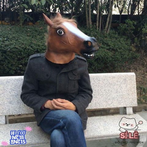 Bìa Đầu Hình Ngựa BoJack Horseman - Đồ Hóa Trang Halloween Vui Nhộn Dành Cho Unisex - Phụ Kiện Tiệc Tùng Sáng Tạo