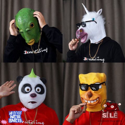 Mặt Nạ Hóa Trang Halloween Độc Đáo - Gấu, Hổ, Khỉ, Gà, Heo - Phụ Kiện Thời Trang Cho Lễ Hội và Sự Kiện Cực Hấp Dẫn