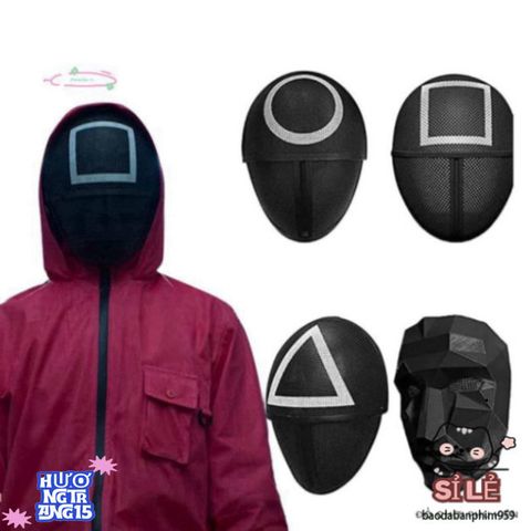 Mặt Nạ Cosplay Dành Cho Game Thủ - Phụ Kiện Trang Trí Độc Đáo, Nhựa Cao Cấp, Hình Vuông, Tròn, Tam Giác, Hoàn Hảo Cho Halloween và Tiệc Hóa Trang
