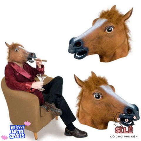 Mặt Nạ Hóa Trang Ngựa Silicone - Đạo Cụ Cosplay Halloween Độc Đáo Cho Tiệc Tùng và Sự Kiện Hóa Trang Thú Vị