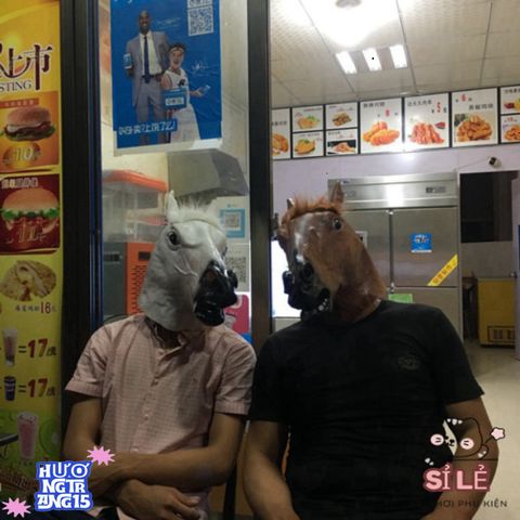 Mặt Nạ Hóa Trang Ngựa Silicone - Đạo Cụ Cosplay Halloween Độc Đáo Cho Tiệc Tùng và Sự Kiện Hóa Trang Thú Vị